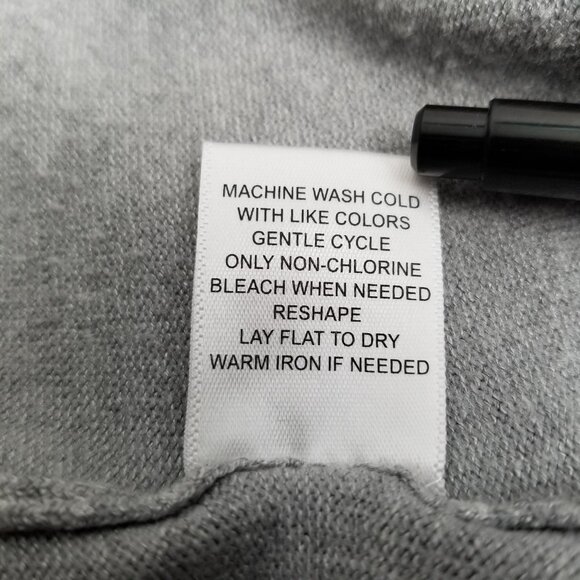 Lety Me Open Front Hooded Cardigan Size M Gray Ribbed Knit Pockets Cozy Layering - Picture 6 of 9